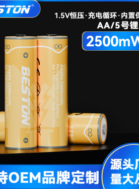 beston佰仕通 1.5V高容量2500mWh玩具麦克风话筒USB5号充电锂电池