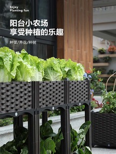 专用盆大号家庭 阳台种植箱屋顶花盆槽家用种植盆田园塑料菜盆新款