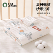 婴儿浴巾纯棉纱布男女孩儿童洗澡专用包巾新生儿全棉超软盖毯裹巾