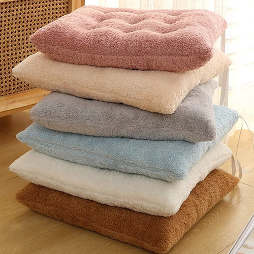 秋冬加厚防滑毛绒椅垫