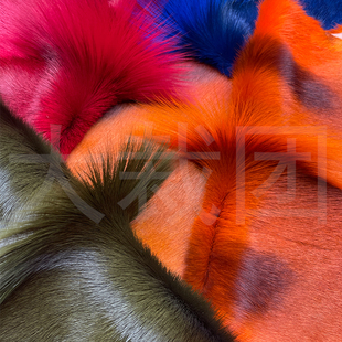 非洲进口跳羚羊皮毛一体抱枕沙发真皮料轻奢包包坐垫手工diy彩色