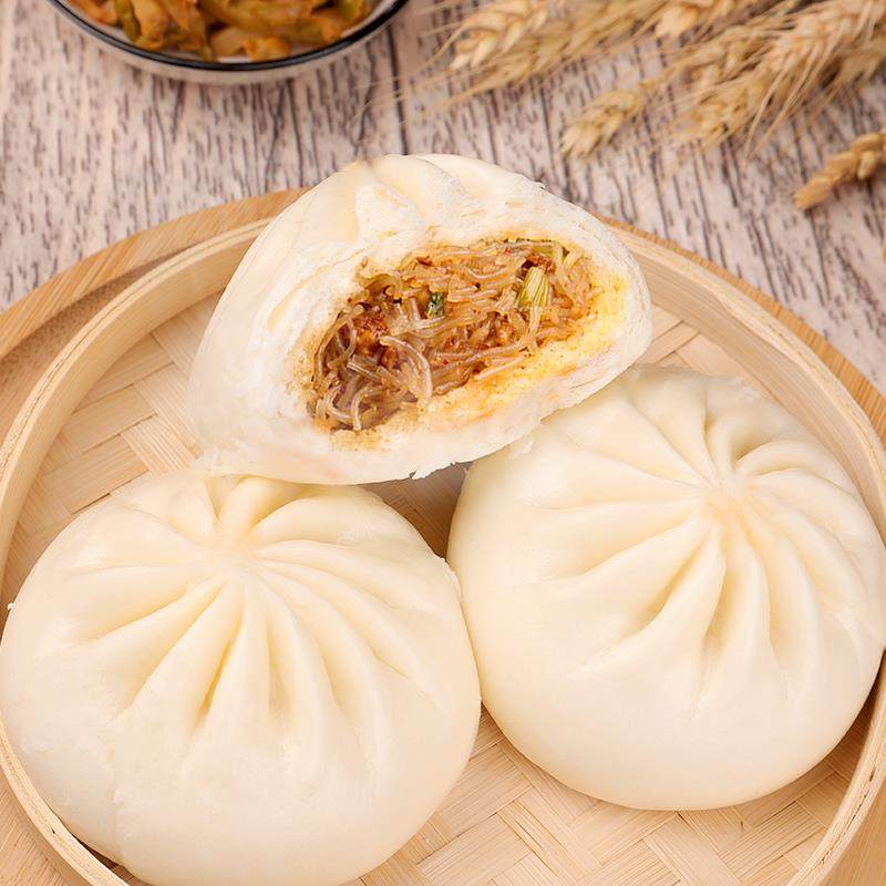 中饮巴比香辣粉丝包 营养早餐包子半成品速冻鲜肉包早点花卷商用