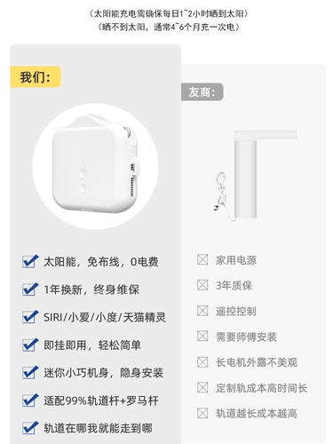 Электрический занавес помощник партнера солнечной трассы Roman Rod Small Love Xioalian Tmall Elf Siri Voice Control