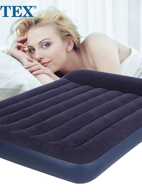 INTEX双人折叠充气床户外露营床垫加大气垫床加厚家用单人旅行床