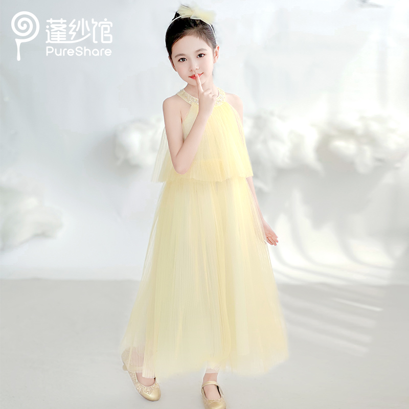 蓬纱馆女童连衣裙夏季礼服裙公主