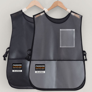 TPU防水免洗家用厨房做饭马甲围裙餐饮咖啡奶茶工作服防油污定制