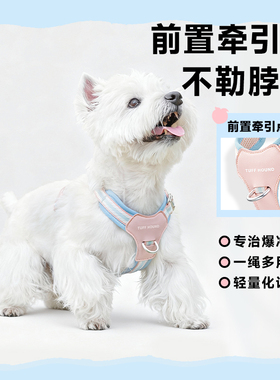 tuffhound它愿狗狗胸背带狗狗牵引绳背心式大型犬牵狗绳真皮狗链