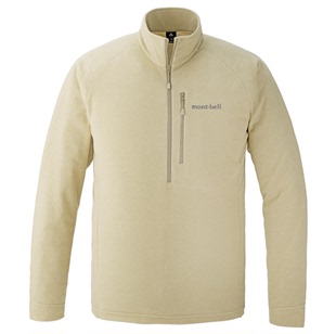 国内现货!montbell美山新款半拉链保暖抓绒男套头内胆1114883