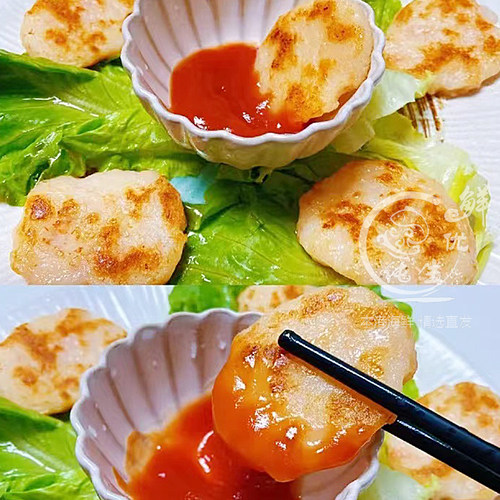 潮汕手打墨鱼饼花枝饼正宗小吃