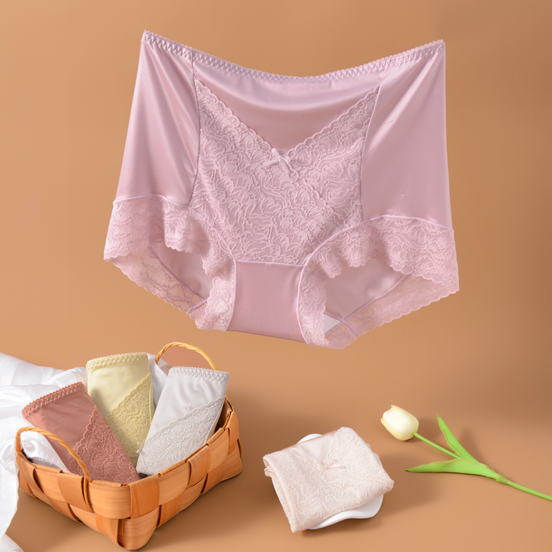 秘语蕾丝女士内裤高腰平角