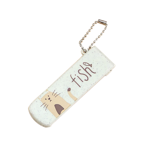 梳子镜子一体折叠镜梳折合便携镜梳可爱卡通密齿带化妆镜套装