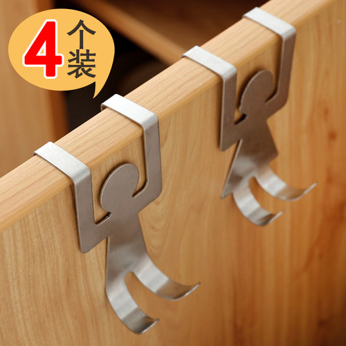 人形无痕免钉包包衣帽铁钩置物架