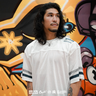 SHOCKSCREAM | 网眼速干球衣 复古欧码BBOY嘻哈街舞冰丝旋转短袖