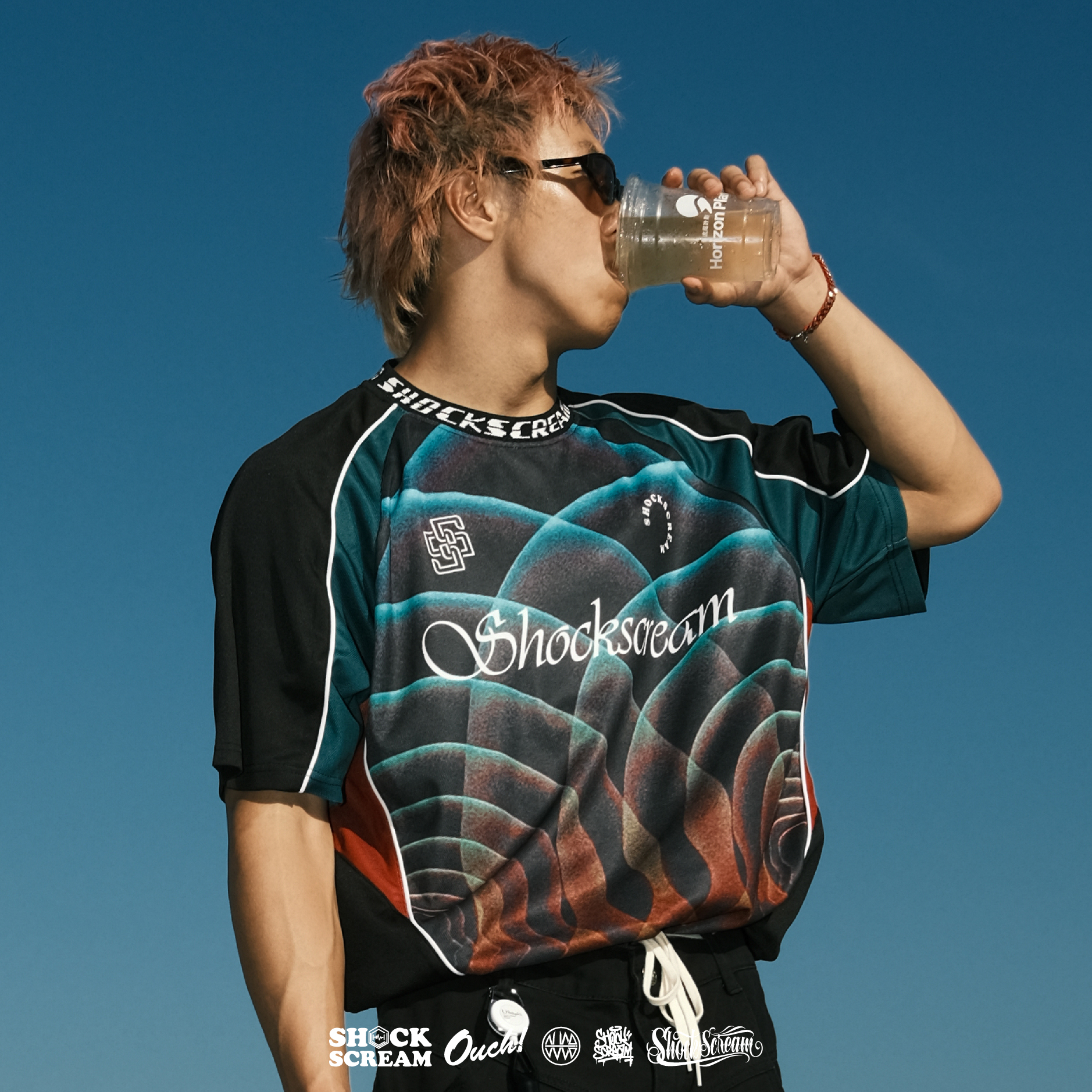 SHOCKSCREAM | 脑波速干短袖 复古欧码BBOY嘻哈街舞冰丝旋转短袖