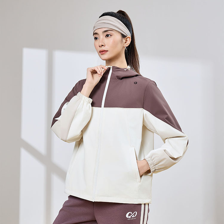 乔丹梭织风衣女2025秋季防风防泼水综训休闲运动外套QDEFD2253106