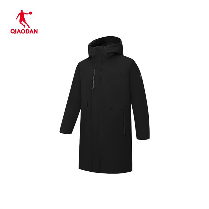 乔丹梭织羽绒服男2025冬季保暖中长款综训运动外套男QDEGM3261297