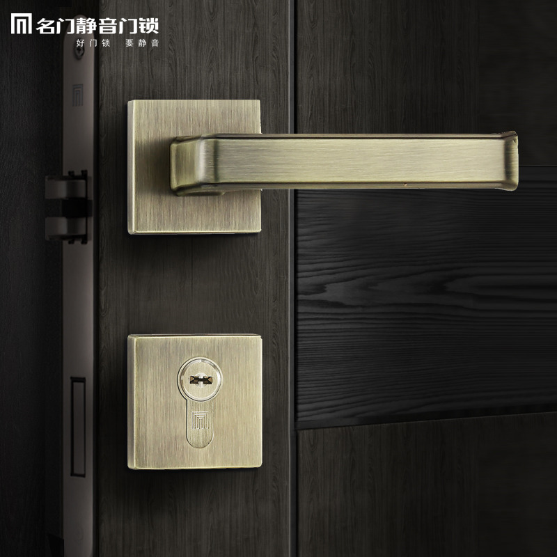 美式室内锌合金材质静音门锁