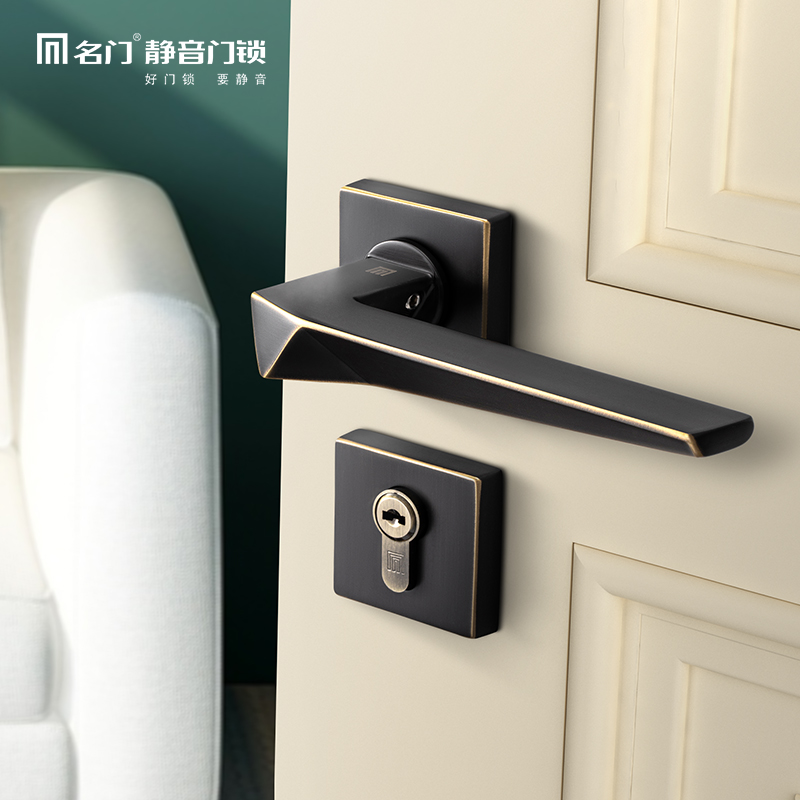 室内卫生间实木通用型静音门锁