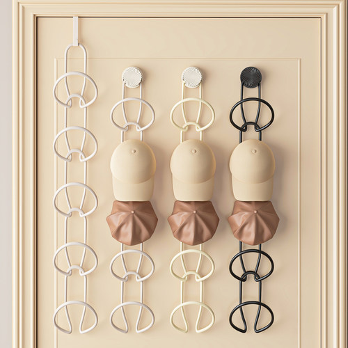 帽子收纳吸盘挂钩免打孔门后帽子架悬挂钩子放帽子神器包包围巾架