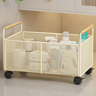 卫生间柜下置物架浴室落地小推车厕所洗漱台下篮子放洗衣液神器