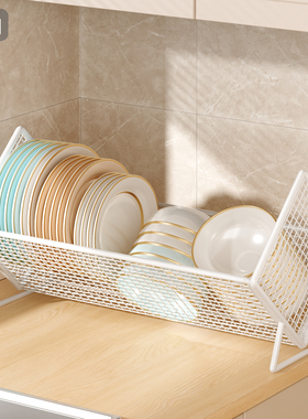 厨房沥水碗盘架台面碗碟收纳架家用放碗碟子盘子神器沥水篮置物架