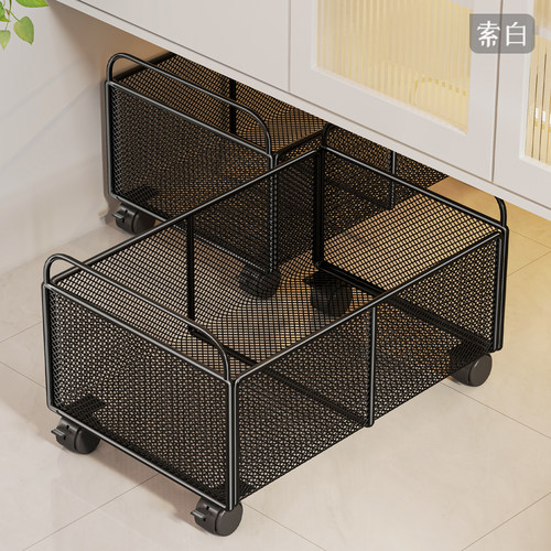 浴室柜下置物架可移动洗衣篮子脏衣篮推车家用放衣服的收纳脏衣篓