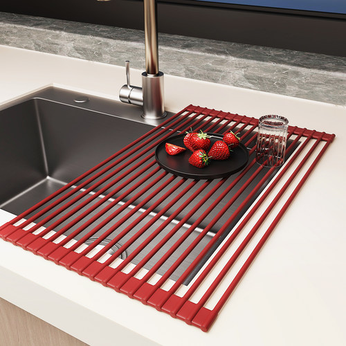 厨房沥水垫食品级硅胶水槽沥水架