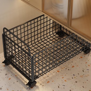 卫生间专用置物架浴室放脏衣服收纳筐洗手台柜下洗衣篮带轮小推车