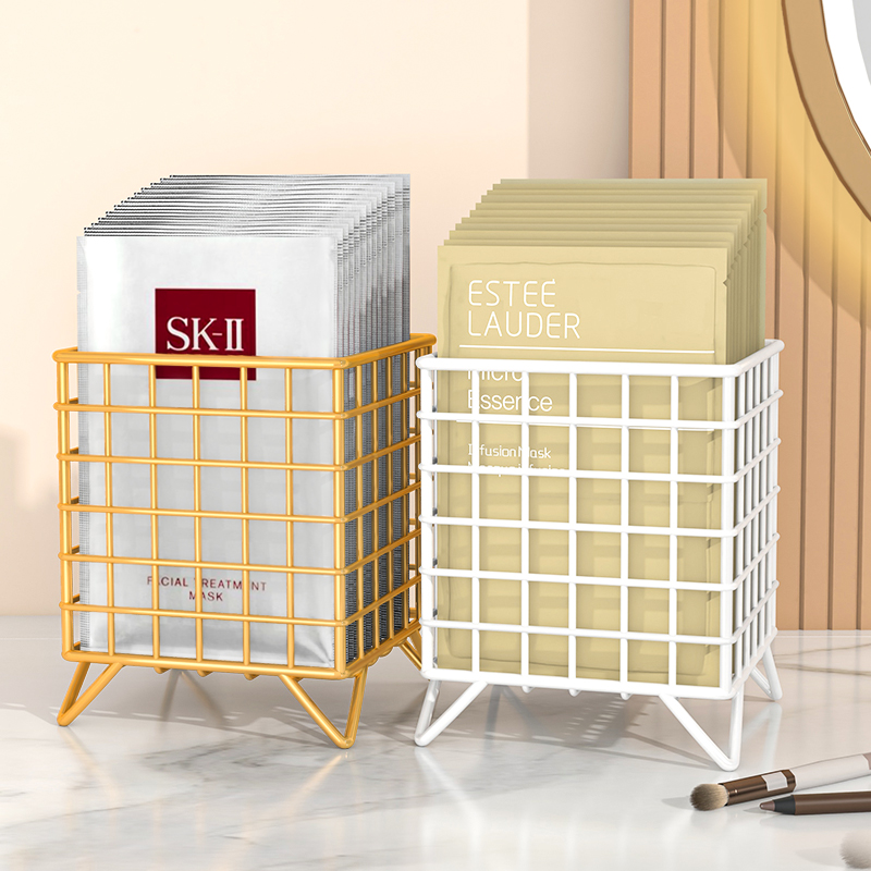 铁艺化妆品桌面收纳架首饰盒