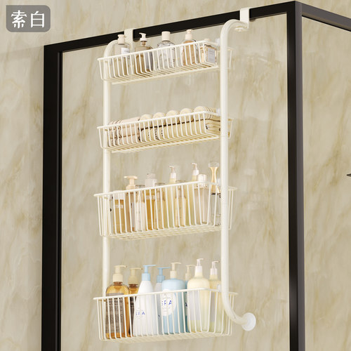浴室置物架免打孔壁挂洗漱用品收纳架卫生间神器多层挂篮门后架子