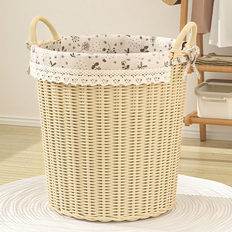 网红脏衣篮家用高颜值脏衣篓高级感藤编篮筐脏衣服收纳篮火锅店用,收纳整理,脏衣篮,淘宝优惠券,粉丝福利购,淘宝优惠卷
