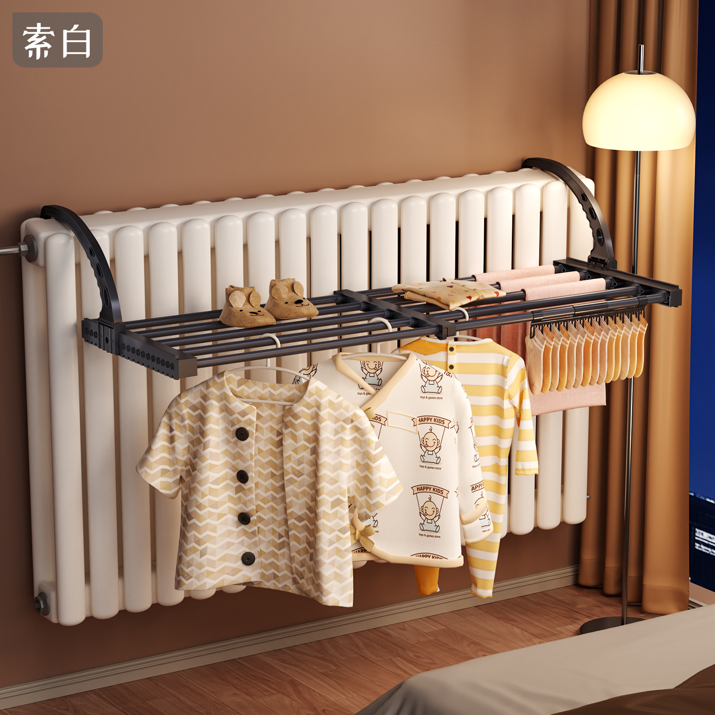 可伸缩暖气片晾衣架专用挂钩