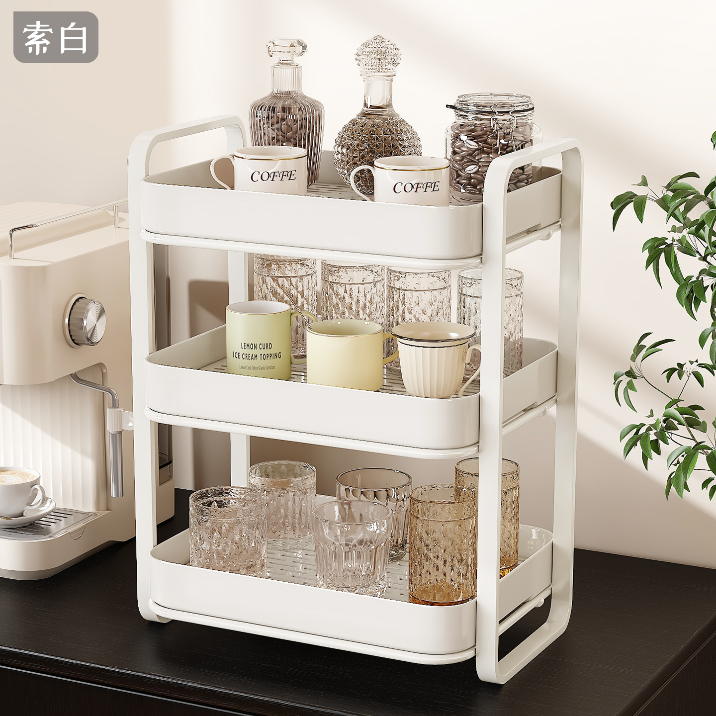 杯子置物架家用桌面水杯架咖啡角布置茶杯茶具收纳沥水架子