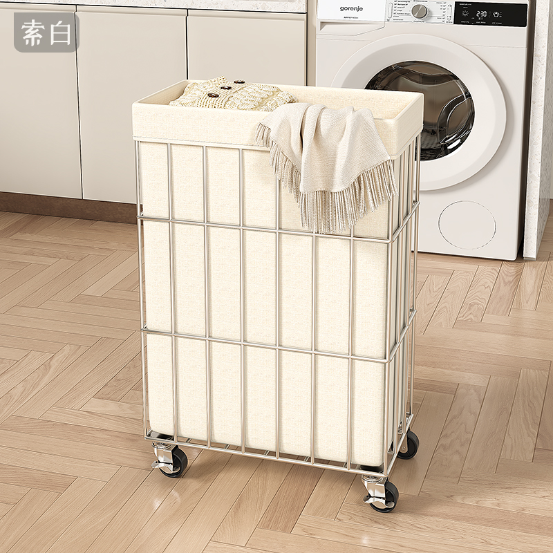 脏衣篓脏衣服收纳筐高颜值轻奢脏衣篮洗衣篮子污衣篮带轮衣服篓筐