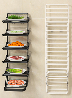 备菜架可折叠厨房台面壁挂多功能多层置物架免打孔配菜盘收纳架子