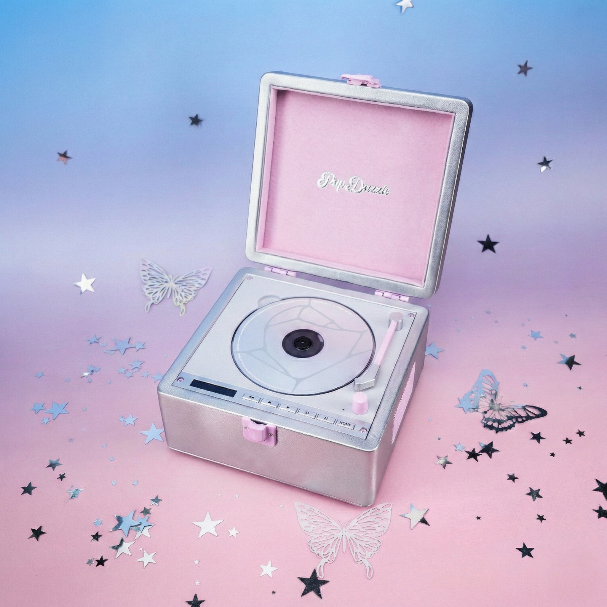 TINYL POPDAZZLE 酷银复古cd机蓝牙一体音响光盘光碟播放器唱片机