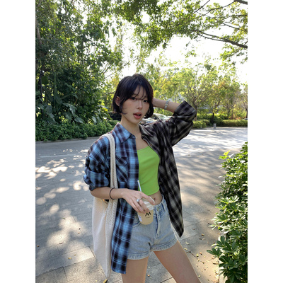 宽松叠穿休闲上衣开衫