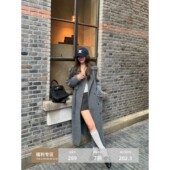 辰米范 外套女宽松风衣北极绒大衣 毛衣针织开衫 现货7折 长款