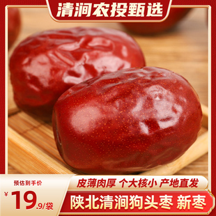 陕西榆林清涧狗头枣大红枣陕北特产狗头枣大枣红枣休闲零食