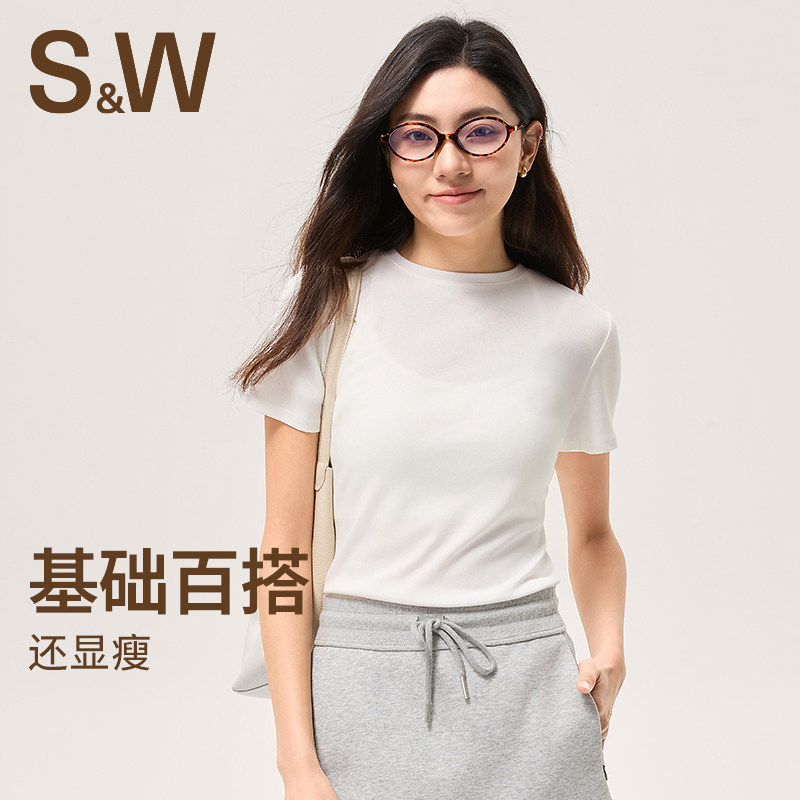 SW速惟运动短袖T恤女夏纯色简约瑜伽服跑步健身天丝透气凉感上衣,运动服/休闲服装,运动T恤,淘宝优惠券,粉丝福利购,淘宝优惠卷