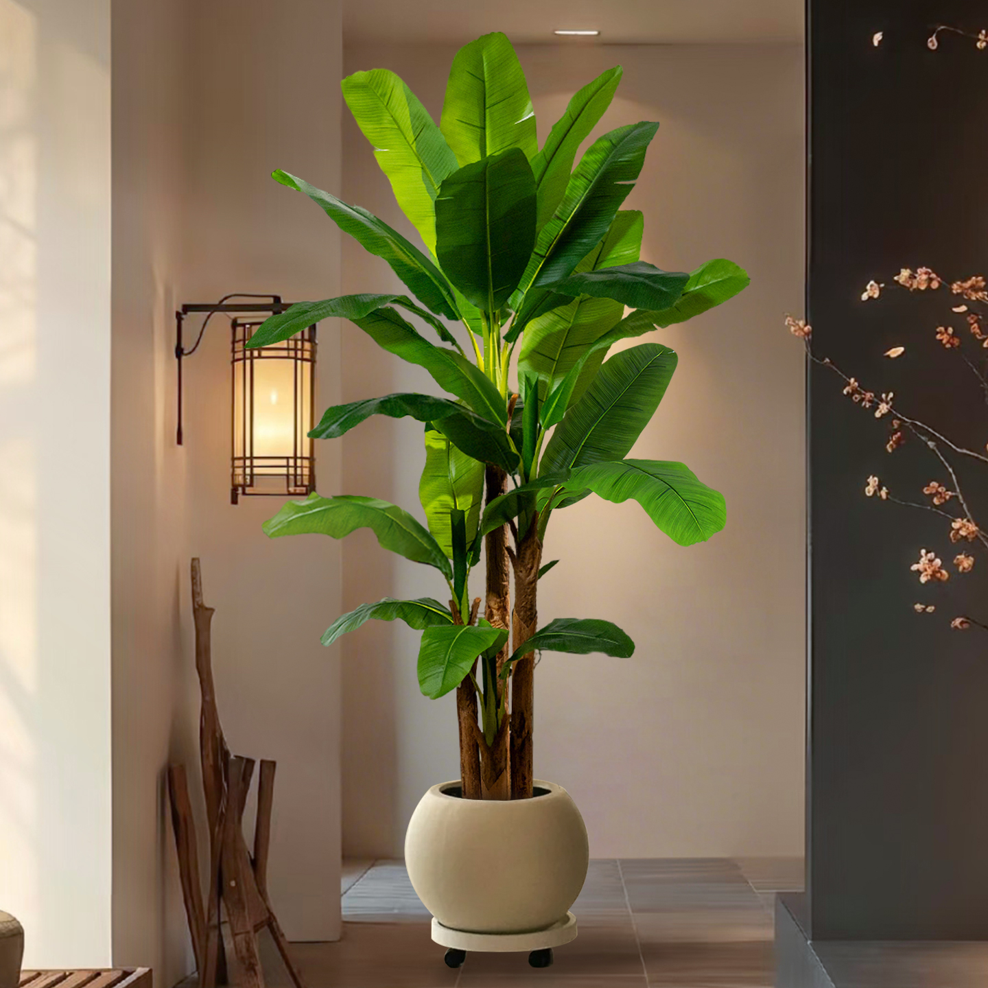 假绿植芭蕉室内入户玄关装
