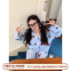 学生可爱家居服套装 馨帮帮Homedress 睡衣女秋季 卡通条纹长袖 薄款