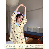 家居服套装 馨帮帮Homedress 长袖 新款 可爱小狗印花睡衣女2025秋季