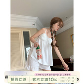 女外穿舒适宽松家居服 凉感花边吊带睡衣套装 馨帮帮Homedress 夏季