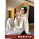 可外穿家居服套装 馨帮帮Homedress 珊瑚绒连帽睡衣女长袖 新款 冬季