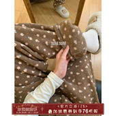 女加厚保暖舒适可外穿家居裤 馨帮帮Homedress 秋冬珊瑚绒碎花睡裤