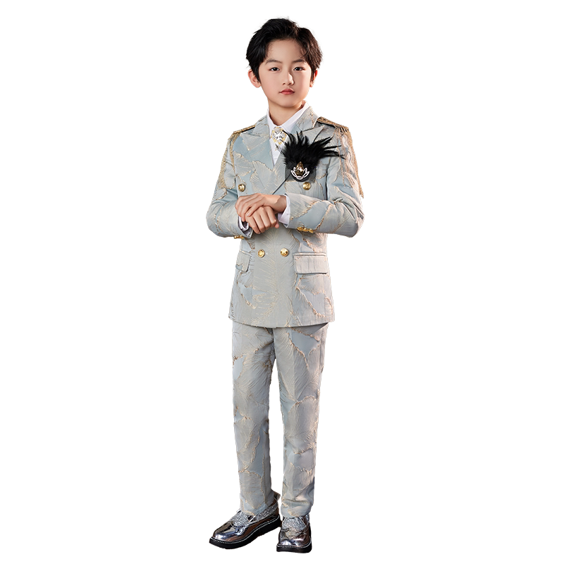 儿童西装套装男童礼服英伦风中大童钢琴演出服男孩主持小西服秋冬