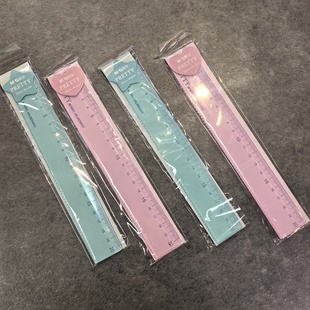 晨光20cm高透明直尺韧性好不易断小学生画图文具三年级学习工具少女心的尺子波浪尺格尺测量工具多功能绘图尺