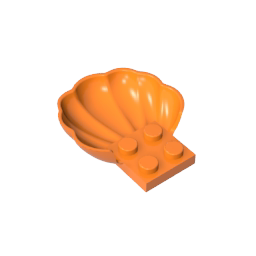 正版高砖积木零件GDS-2092配件大贝壳兼容18970小颗粒MOC拼插散件