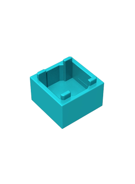 正版高砖积木零件GDS-90062配件2x2x1箱子兼容35700小颗粒MOC拼插